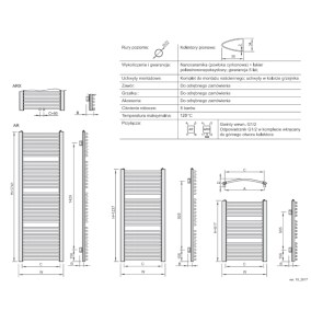 Grzejnik Arrow (AR) rysunek techniczny