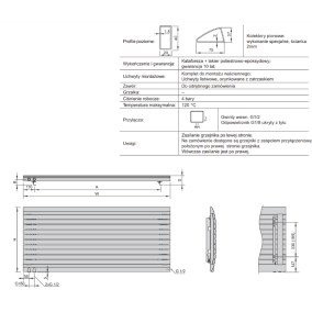 Grzejnik dekoracyjny Madera (MD) Karta techninczna