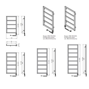 Grzejnik Elektryczny Boston (EB0) Rysunki techniczne