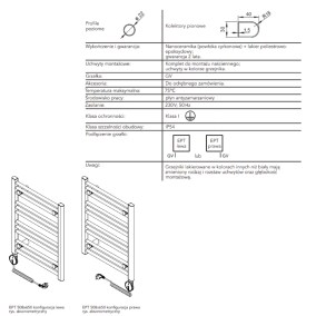 Grzejnik Elektryczny EPT Karta specyfikacyjna