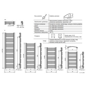 Grzejnik dekoracyjny Focus (F) Karta techniczna