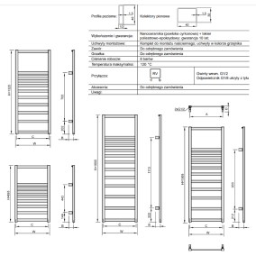 Grzejnik dekoracyjny Revo (RV) Karta specyfikacyjna