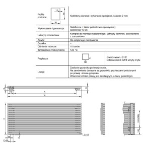 Grzejnik dekoracyjny Sorento (SR) Karta techniczna